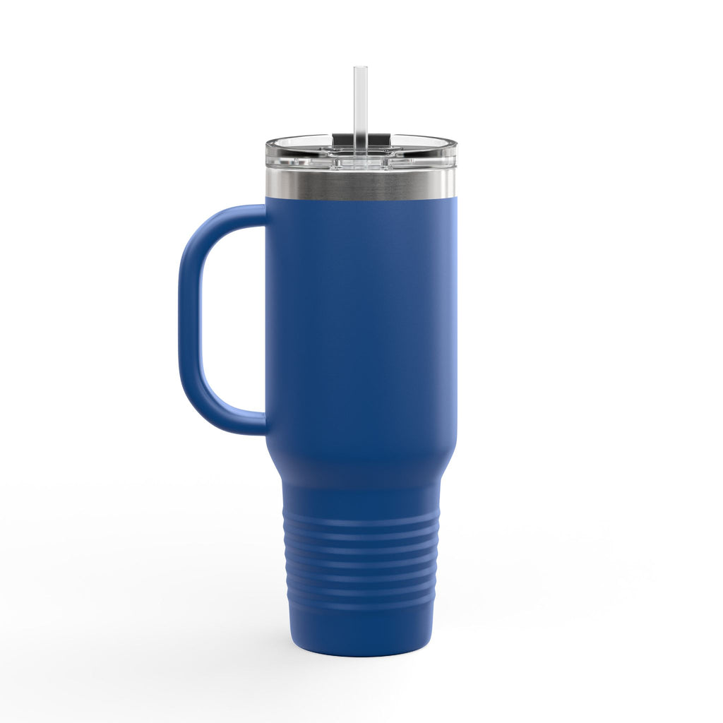 40oz Insulated Travel Mug — "Protect Your Nuts, Mind the Stash" Squirrel Design