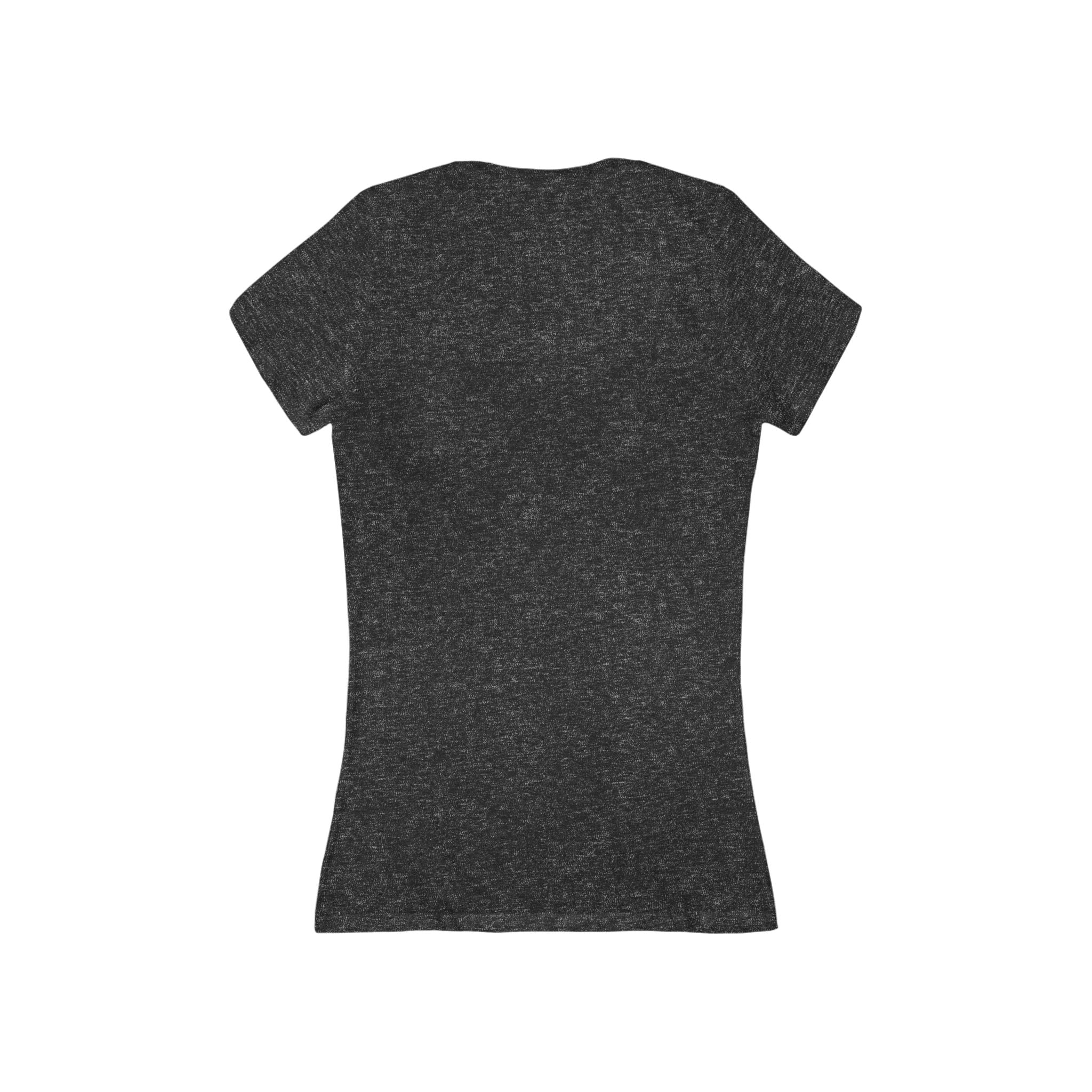 Women's V-Neck Tee — "Protect Your Herbs, Mind the Stash" Cat & Mushroom Graphic