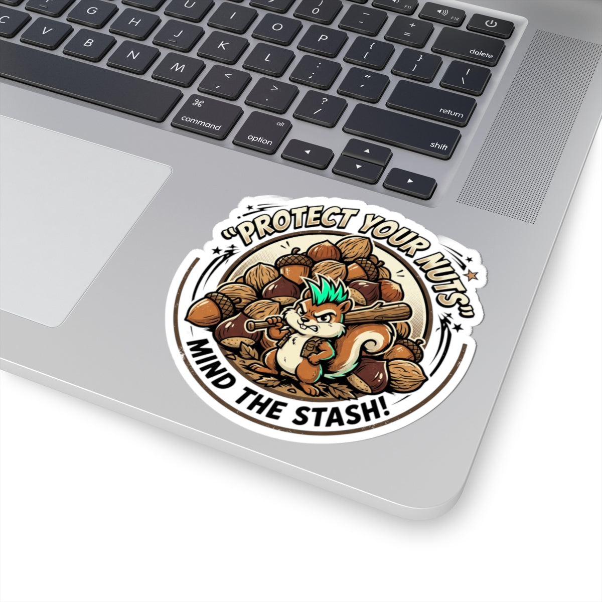 Protect Your Nuts - Funny Squirrel Sticker (Mind the Stash)