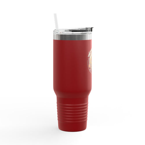 40oz Insulated Travel Mug — "Protect Your Nuts, Mind the Stash" Squirrel Design