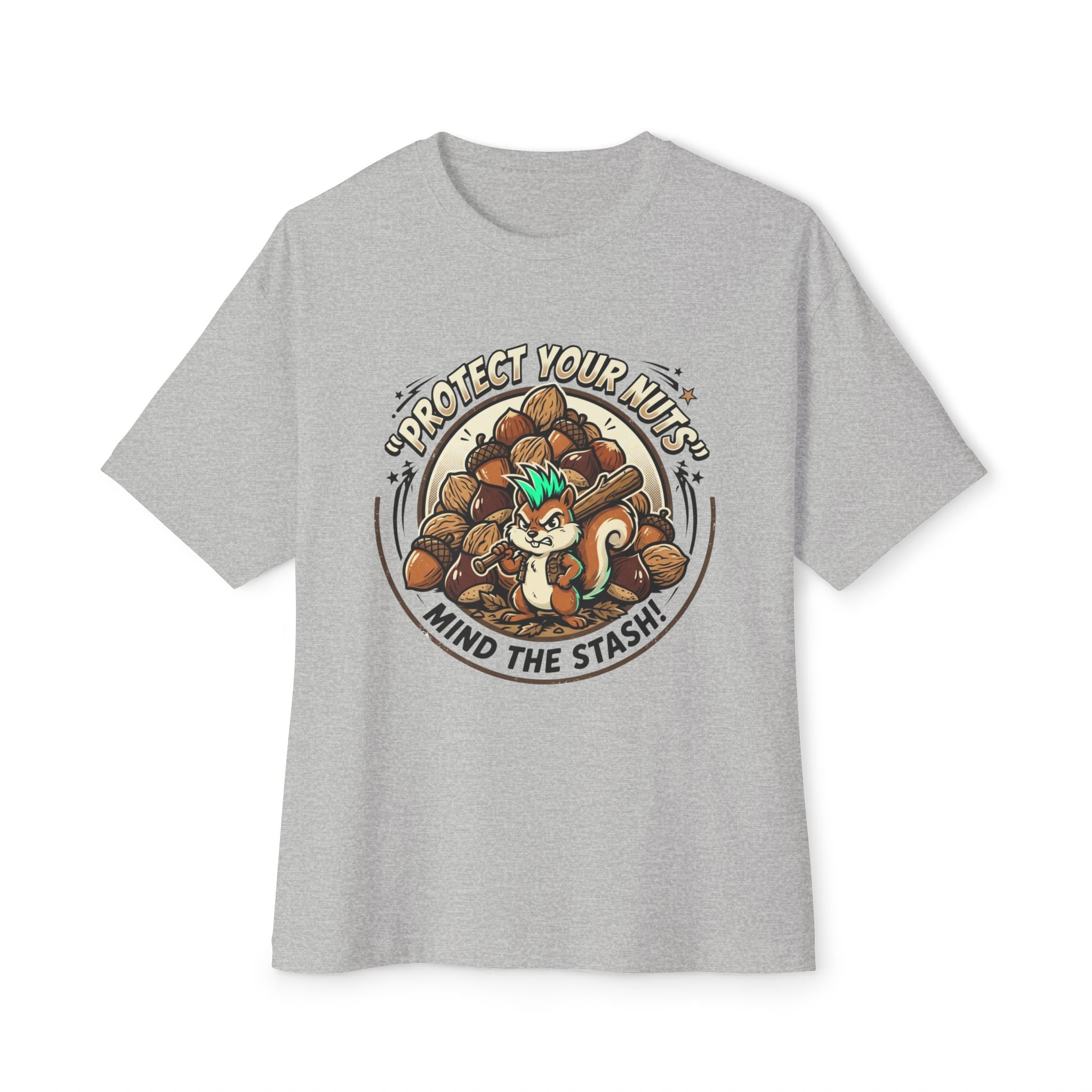 Protect Your Nuts Tee — Cute Squirrel 'Mind the Stash' Graphic Shirt