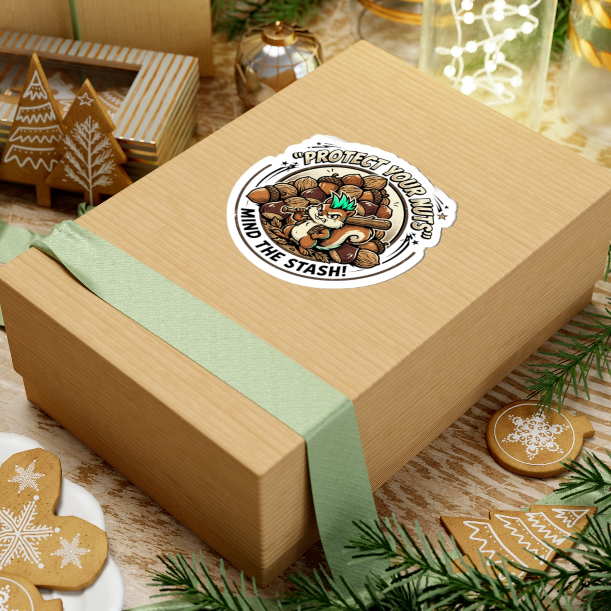 Protect Your Nuts - Funny Squirrel Sticker (Mind the Stash)