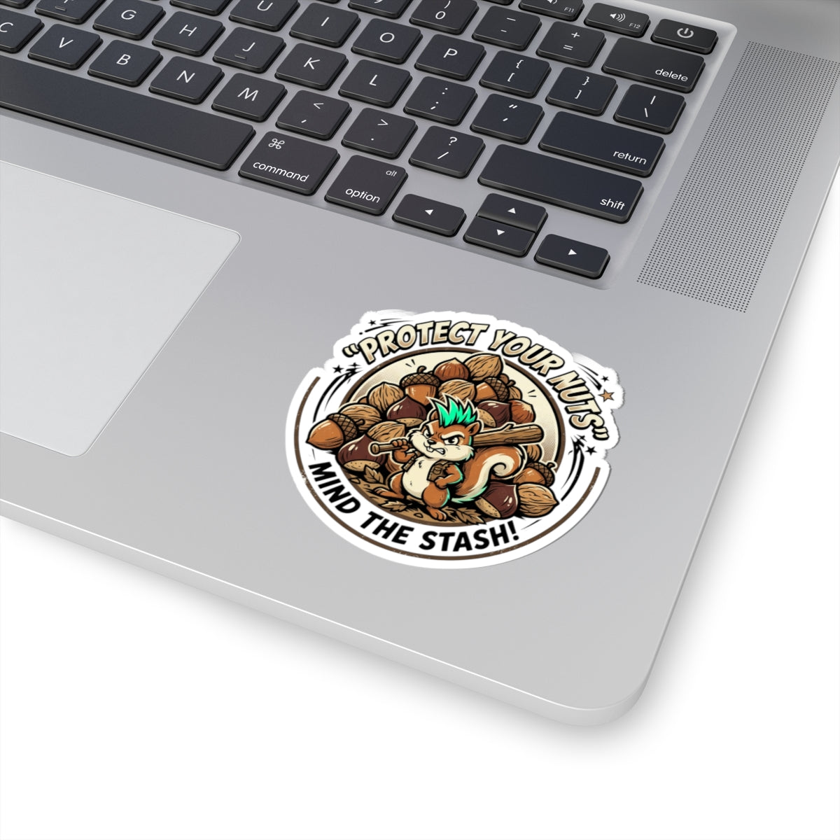 Protect Your Nuts - Funny Squirrel Sticker (Mind the Stash)