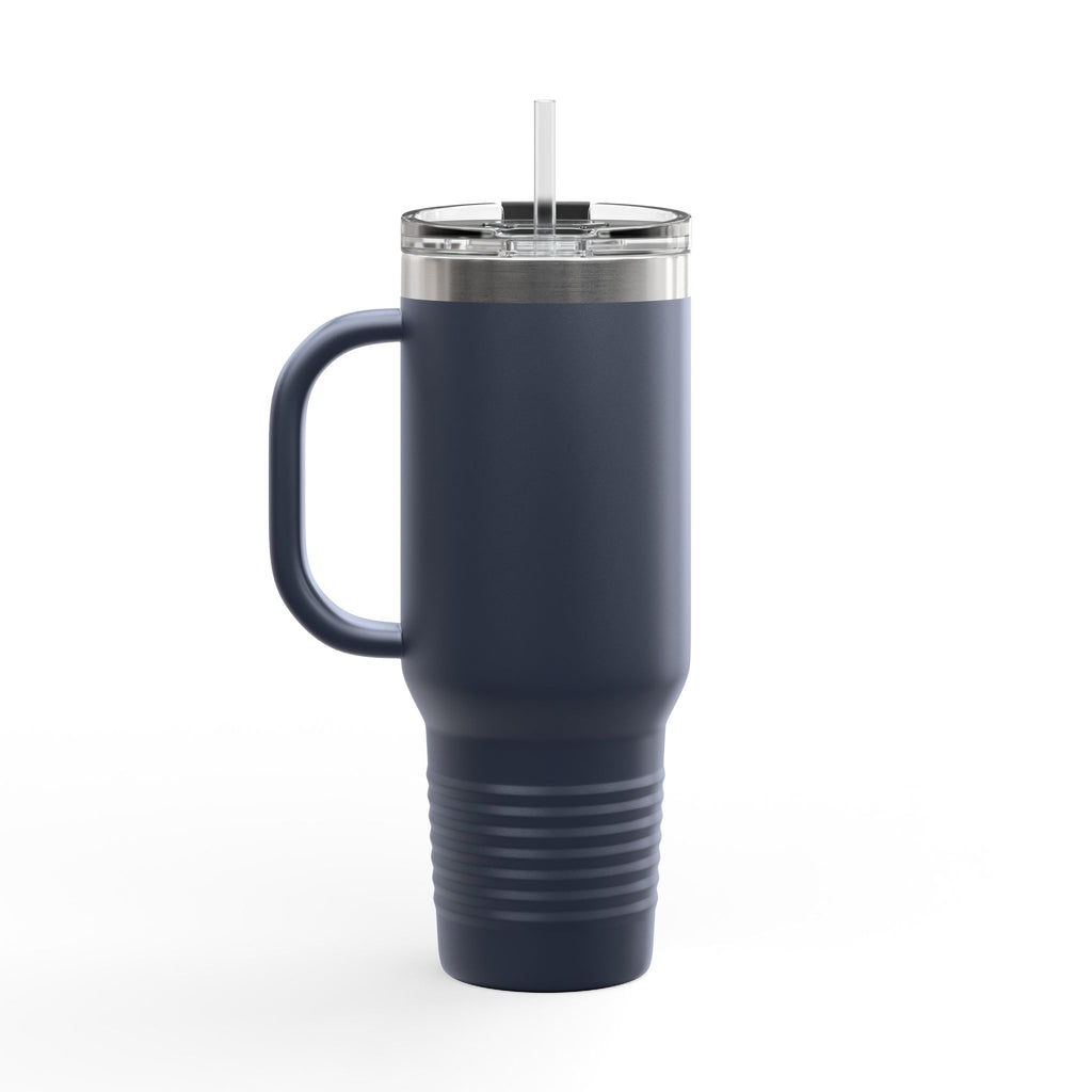 40oz Insulated Travel Mug — "Protect Your Nuts, Mind the Stash" Squirrel Design