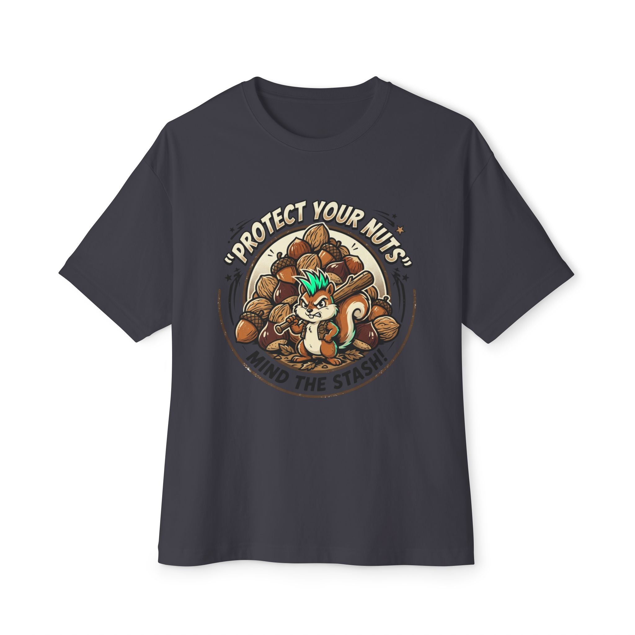 Protect Your Nuts Tee — Cute Squirrel 'Mind the Stash' Graphic Shirt